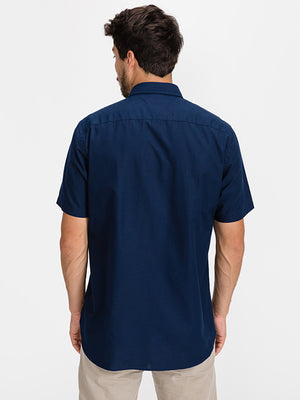 Grid Dobby Shirt S/S Carbon Navy / L