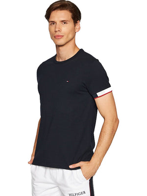 Jacquard Cuff Tee Desert Sky / L