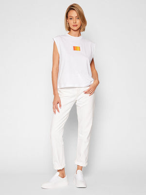Gradient Badge Muscl Bright White / L