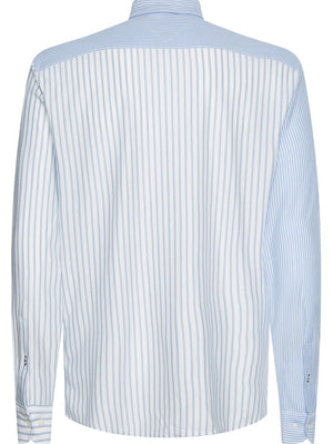 Knit Striped Blockin White / Breezy Blue / L