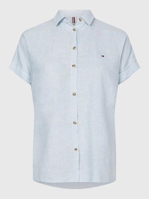 Linen Relaxed Shirt Breezy Blue / 42