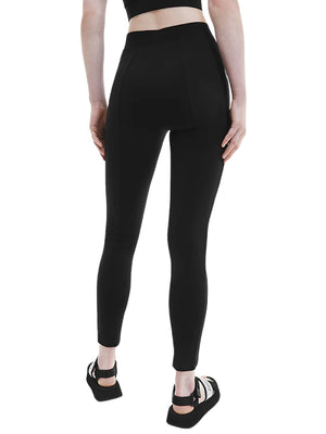 Shrunken Logo Milano Leggings Ck Black / L