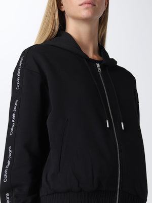 Logo Tape Zip-Through Ck Black / L