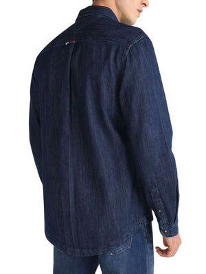 Tjm Modern Graphic Denim Shirt Denim Medium / L