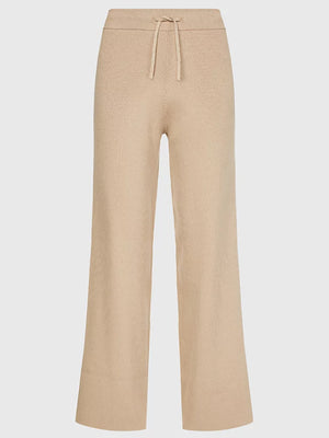 Soft Rib Wide Leg Pant Beige / RL