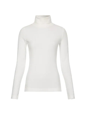 Modal Rib Roll Neck Top Ecru / L
