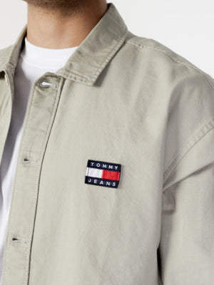 Tjm Twisted Flag Overshirt Stony Beige / L