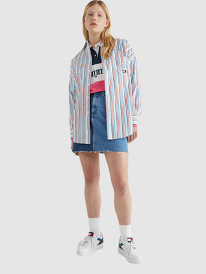 Tjw Grandpa Stripe Shirt White/Multi / L