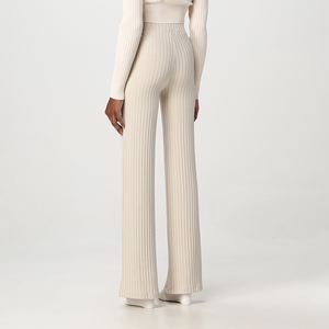 Elongated Rib Pants Classic Beige / L