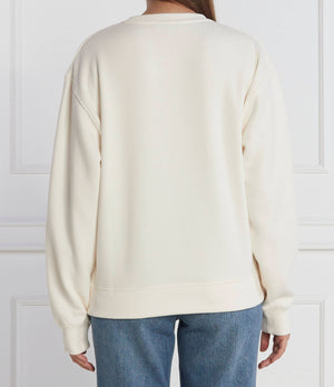 Mdn Reg Varsity Flock Sweatshirt Ancient White / L