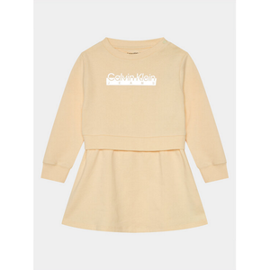 METALLIC HERO LOGO LS DRESS Vanilla / 80