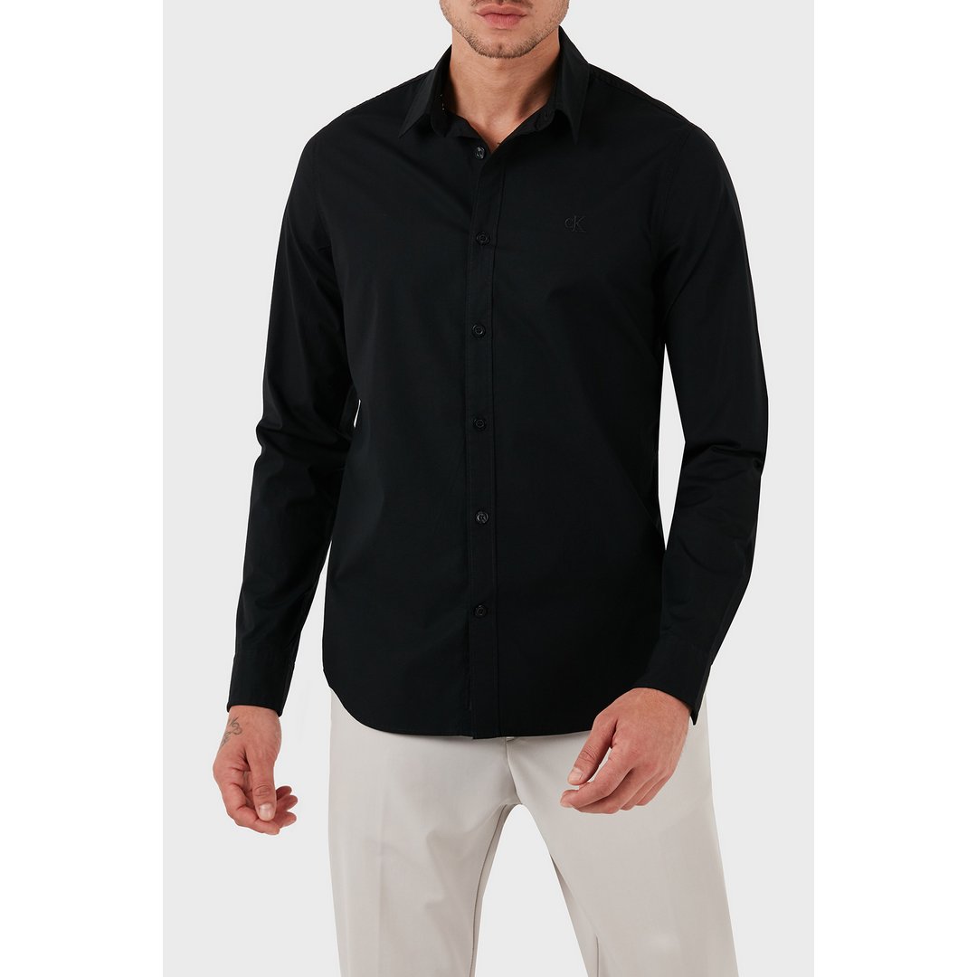 Slim Stretch Shirt Ck Black / L