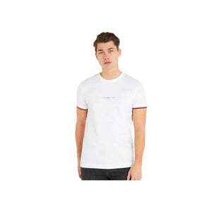 Tommy Logo Tipped Tee White / L