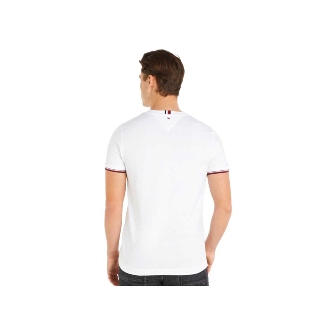 Tommy Logo Tipped Tee White / L