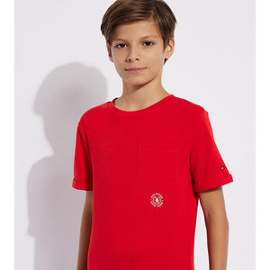 Crest Logo Pocket Te/ Ybr/ 10 Fierce Red / 8