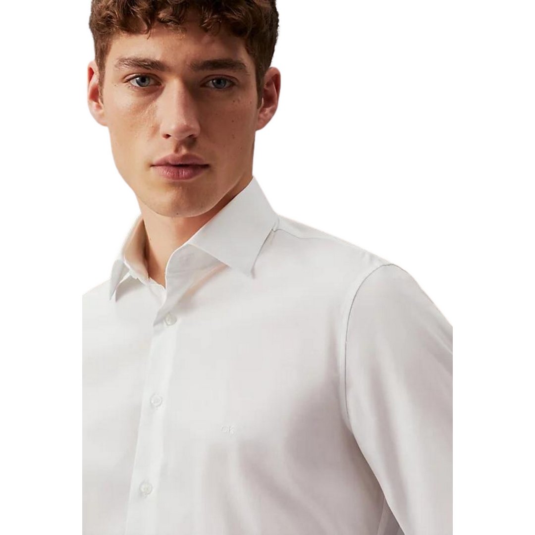 Poplin Stretch Regular Shirt Bright White / 42