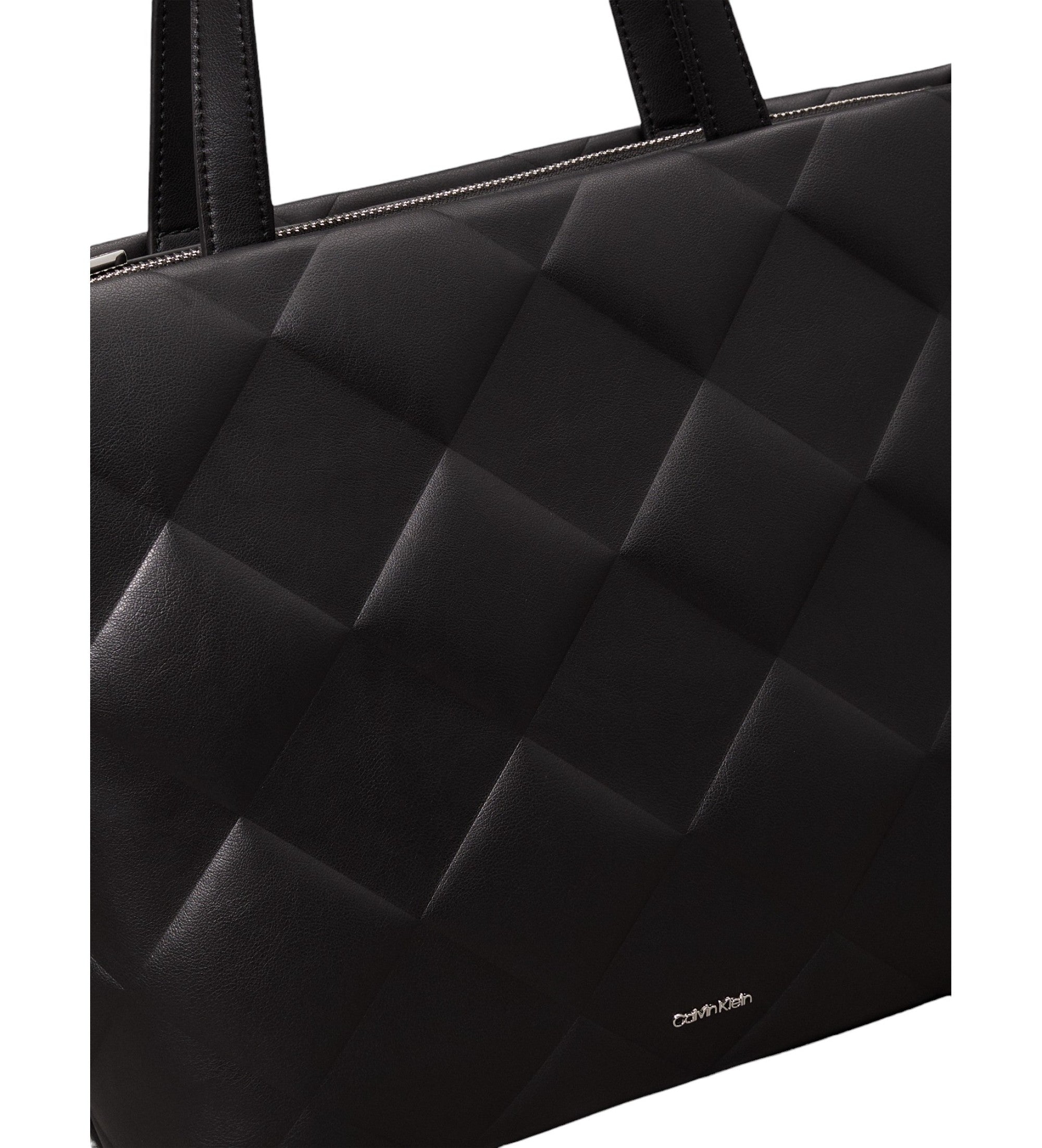 Diamond Quilt Medium Shopper Ck Black / OS