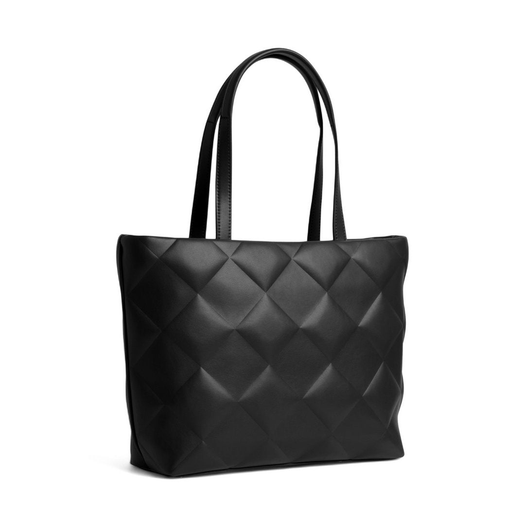 Diamond Quilt Medium Shopper Ck Black / OS