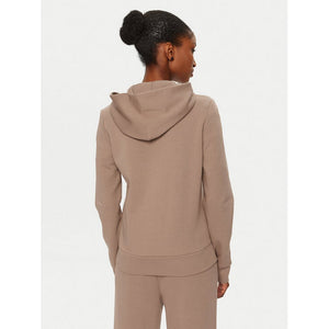 Satin Ck Regular Zip Hoodie Brownie / L