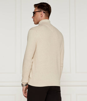 Structure Roll Neck Heathered Oatmilk / L