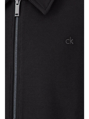 Pique Texture Zip Jacket Ck Black / L