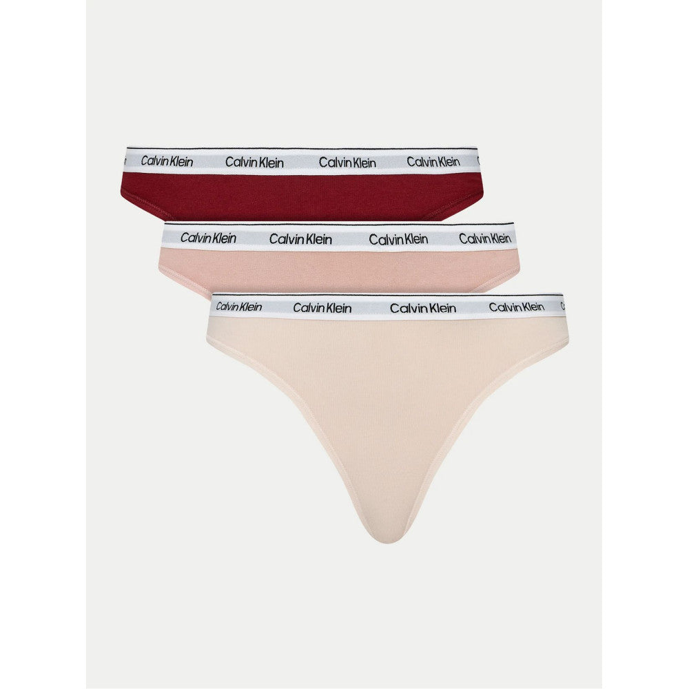 Thong 3Pk SYRAH/ SUBDUED/ PRAIRIE PEACH / L