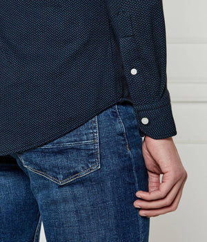 Performance Oxf Pique Prt Shirt Night Sky Prt / L