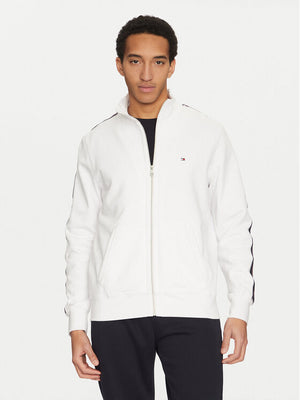 Global Stripe Zt Stand Collar Bright White / L