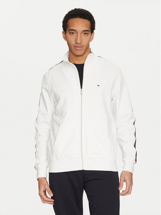 Global Stripe Zt Stand Collar Bright White / L