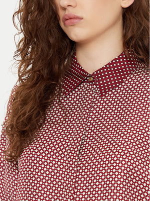 Fluid Vis Prt Relaxed Ls Shirt Mini Geo Primary Red / 42