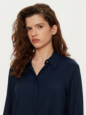Soft Viscose Regular Ls Shirt Dark Night Navy / 42