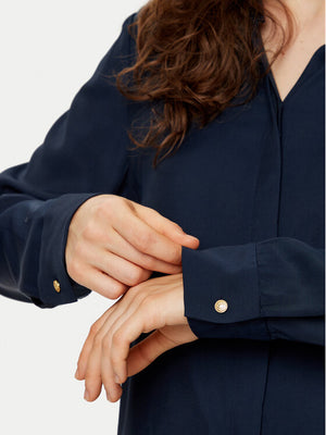 Soft Viscose Regular Ls Shirt Dark Night Navy / 42