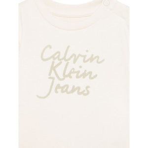 Handwriting Logo Ss T-Shirt Turtledove / 80