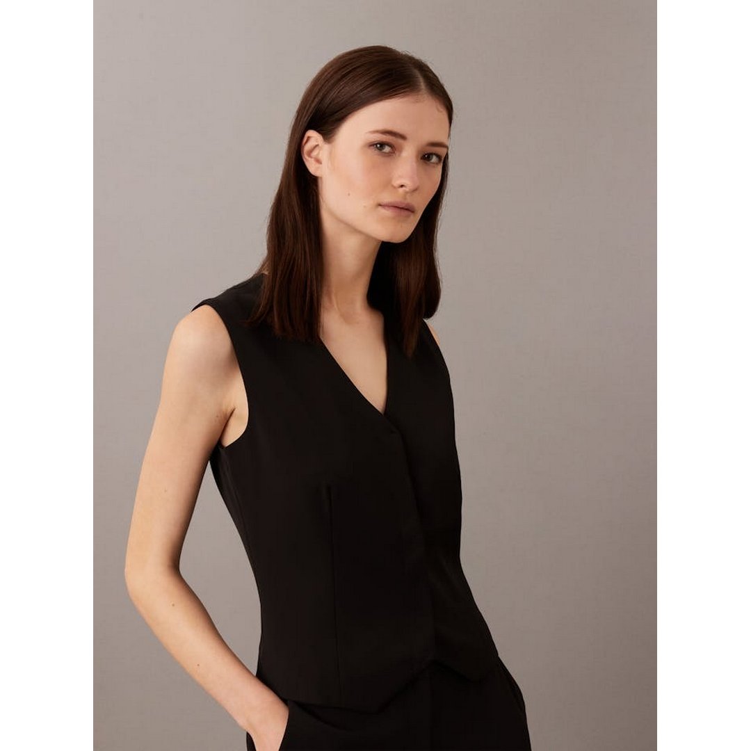 Soft Twill Waistcoat Ck Black / 42