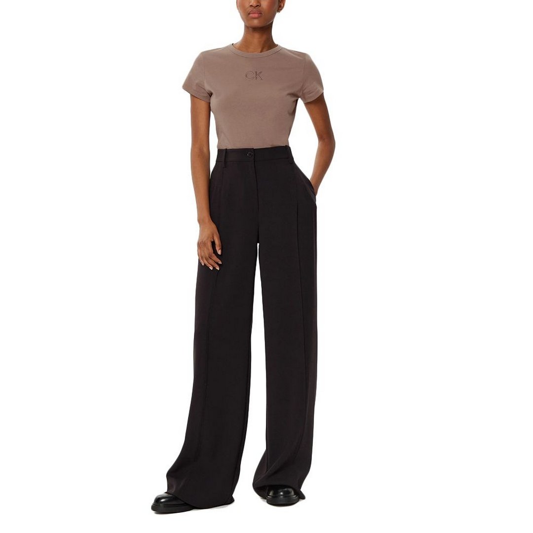 Satin Ck Slim T-Shirt Brownie / L