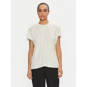 Natural Sheen Ss Gathered Blouse Egret / 42