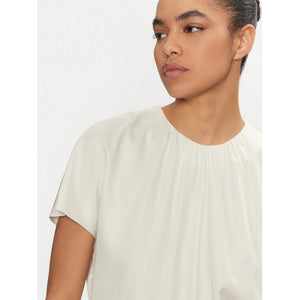 Natural Sheen Ss Gathered Blouse Egret / 42