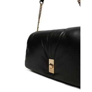 Soft Leather Maxi Shoulder Bag Black / OS