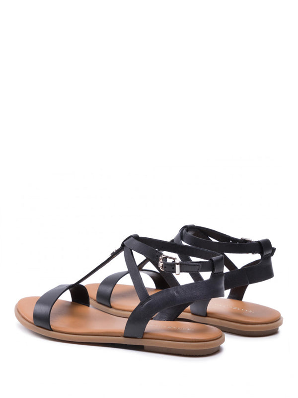 Feminine Leather Fla Black / 36