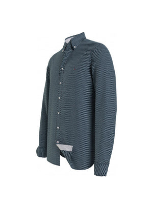 Slim Seersucker Mini Carbon Navy / Oxygen / L