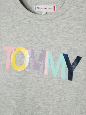 Colored Tommy Logo LIGHT GREY HTR / 10