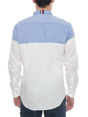 Color Block Shirt SHIRT BLUE / BRIGHT WHITE / L