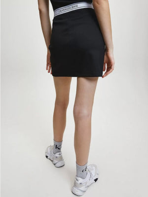 Logo Elastic Milano Mini Skirt CK Black / L