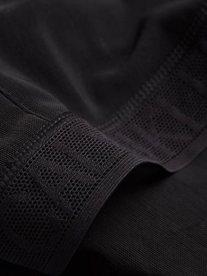 Mesh Logo Tape Cropped Top CK Black / L