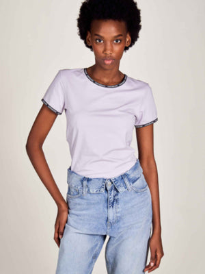 Logo Trim Ss Top Orchid Hush / L