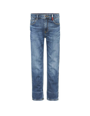 Modern Straight Chcktdmb Checkertopmidbluestr / 10