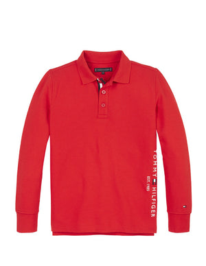 Essential Established Polo L/S Deep Crimson / 10