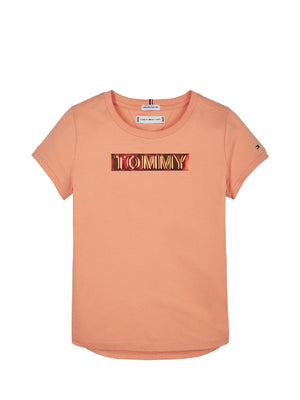 Tommy Foil Label Tee S/S Melon Orange / 10