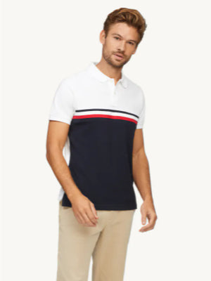 Gs Insert Colorblock Slim Polo WHITE / MULTI / L