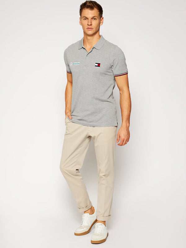 1 Mb Logo Polo Medium Grey Heather / L